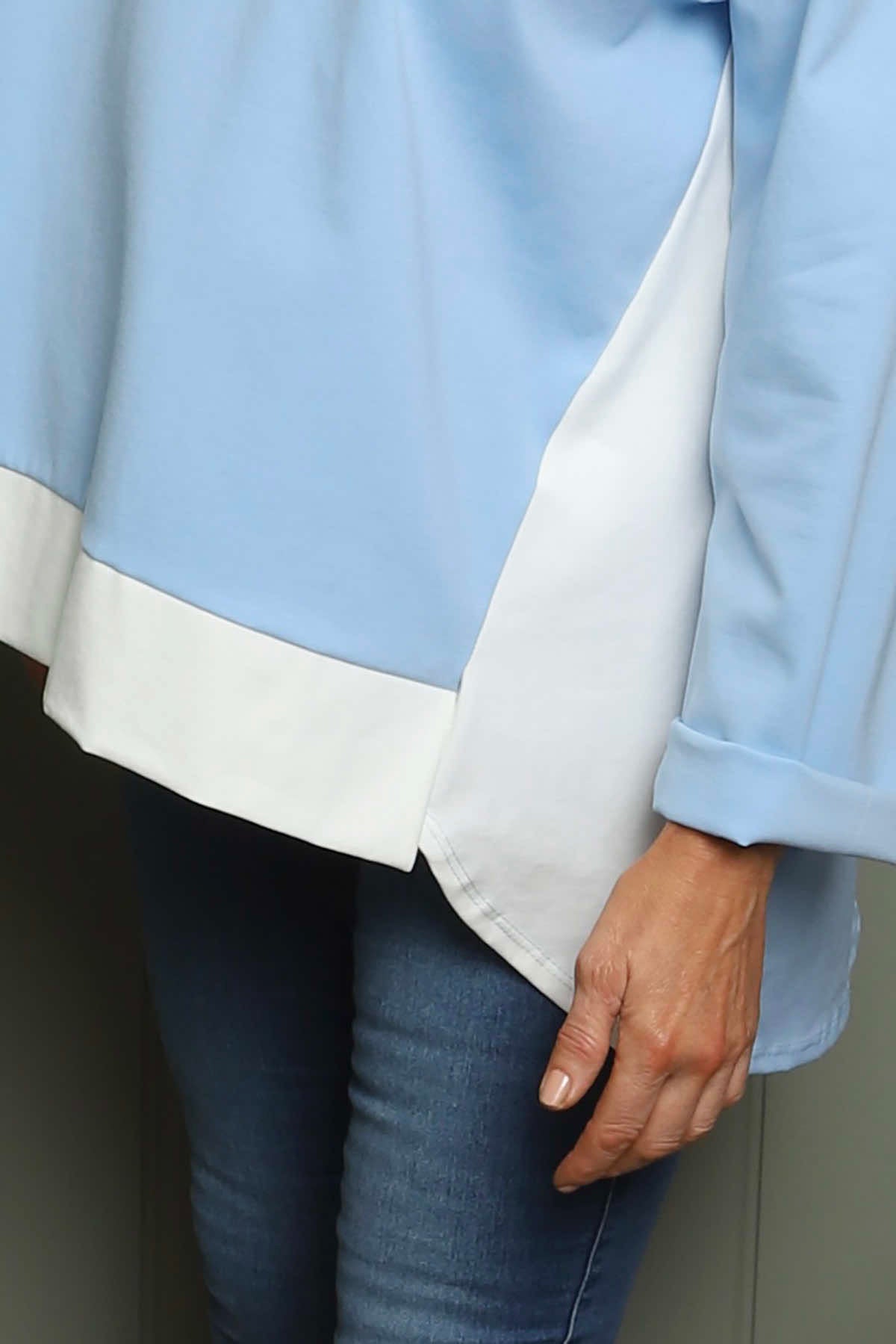 Sukina Contrast Top Powder Blue