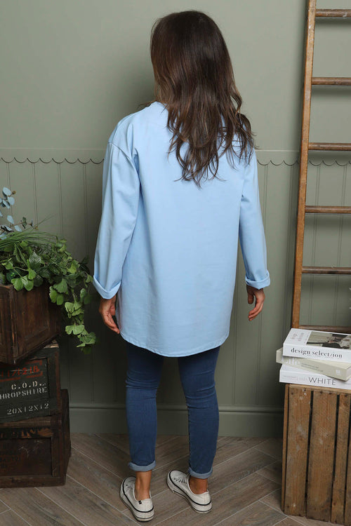 Sukina Contrast Top Powder Blue - Image 4