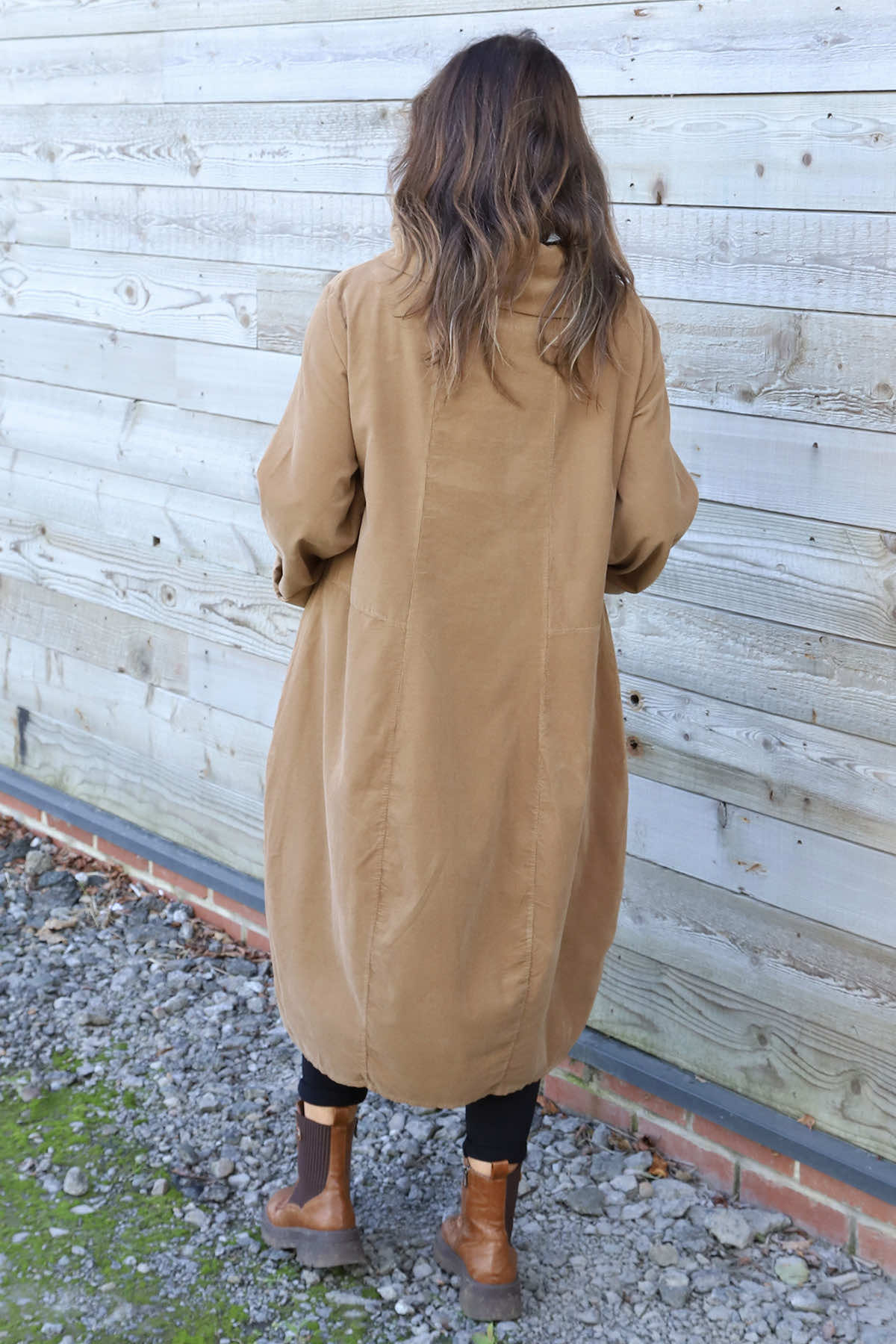 Christie Needlecord Dress Camel