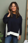 Sukina Contrast Top Navy