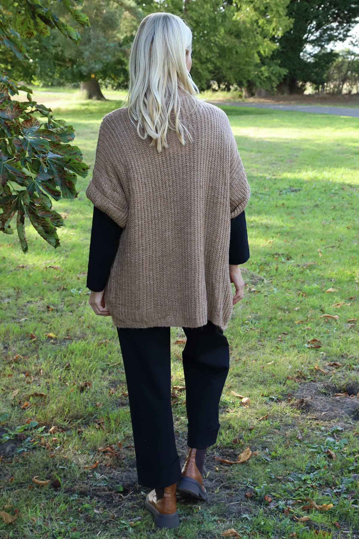 Quinn Knitted Cardigan Camel