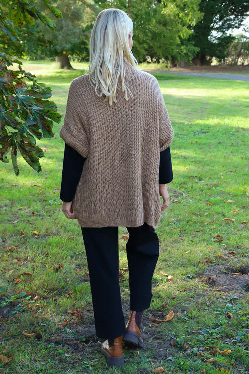 Quinn Knitted Cardigan Camel - Image 4