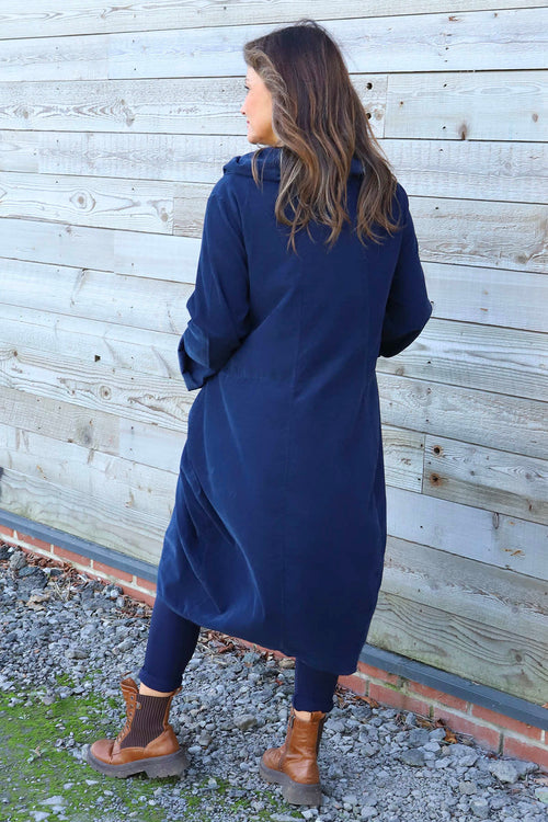 Christie Needlecord Dress Navy - Image 4