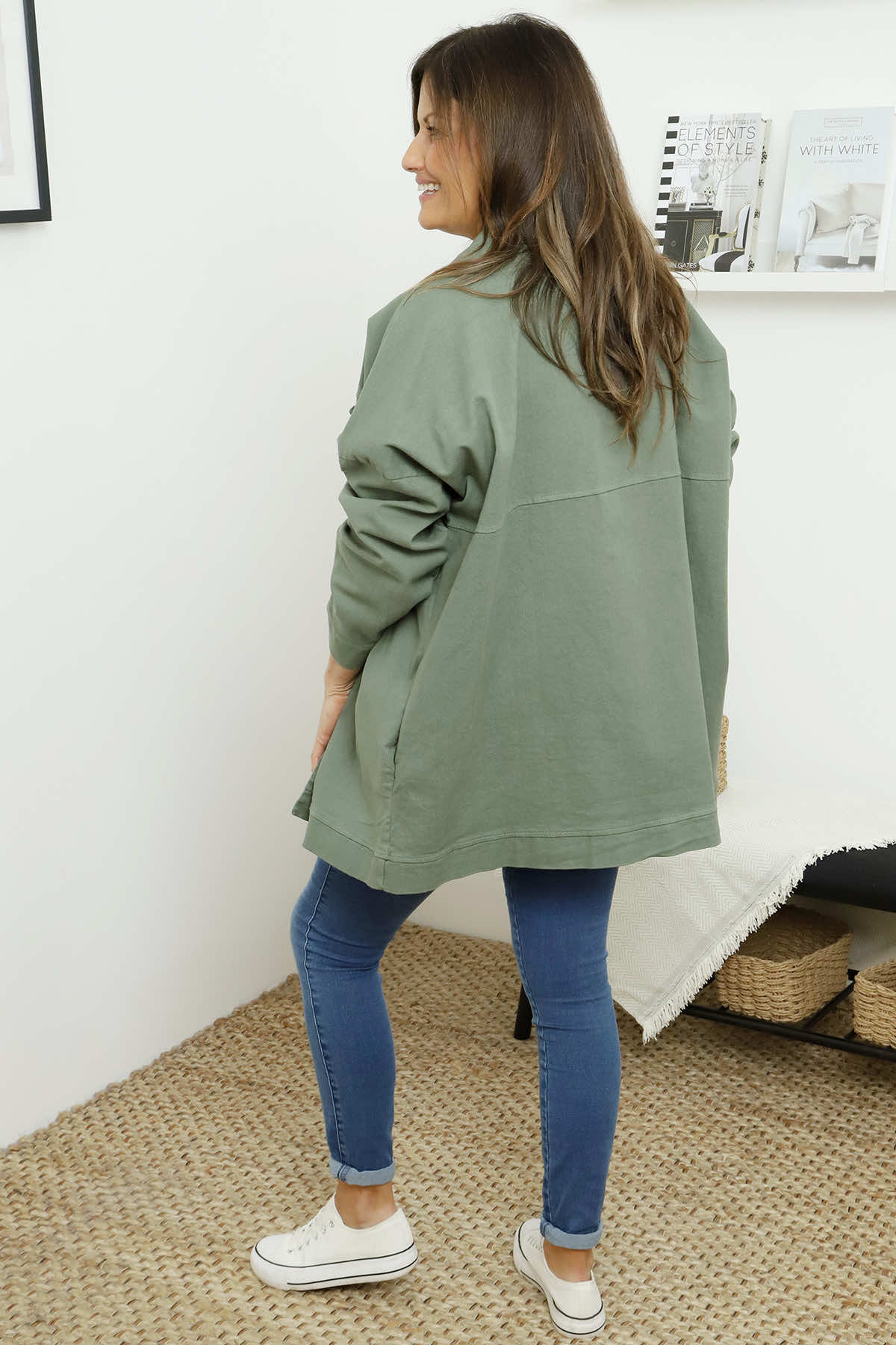 Lacey Cotton Jacket Khaki