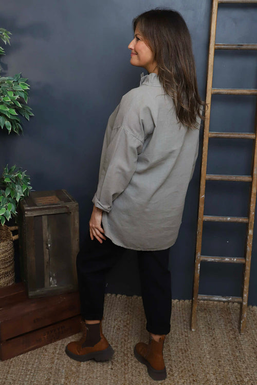 Bradley Linen Top Mocha - Image 4