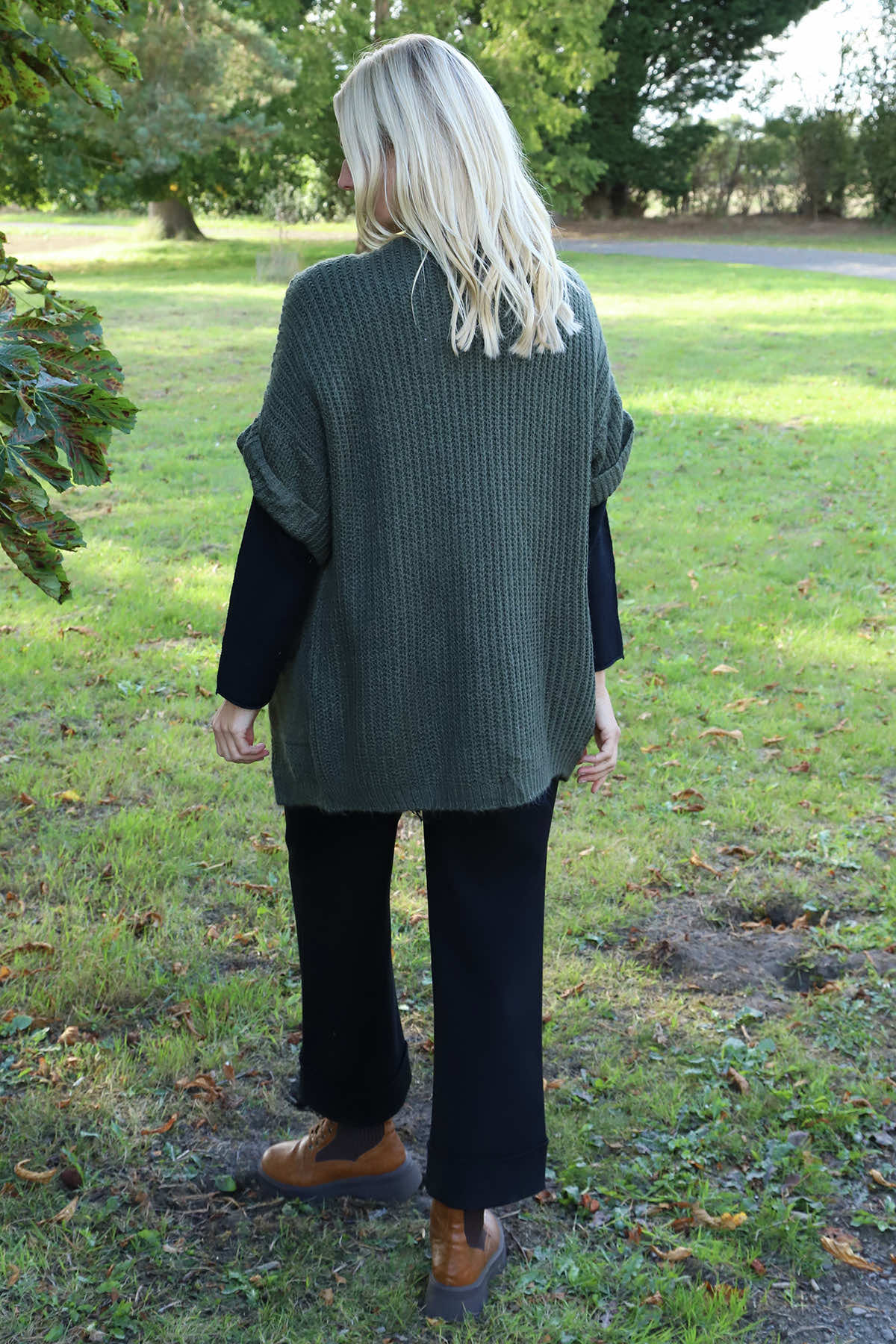 Quinn Knitted Cardigan Khaki