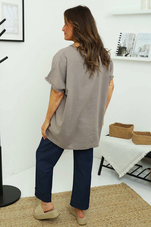 Samaya Linen Top Mocha - Image 4