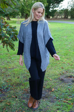 Quinn Knitted Cardigan Mid Grey Mid Grey - Quinn Knitted Cardigan Mid Grey