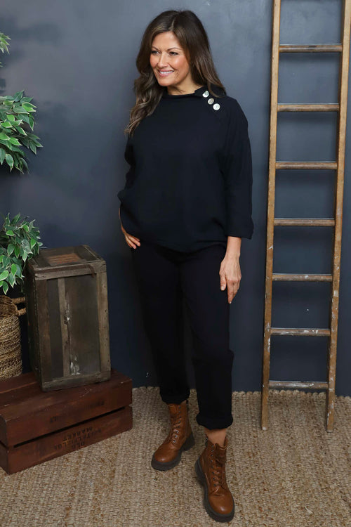 Bradley Linen Top Black - Image 3