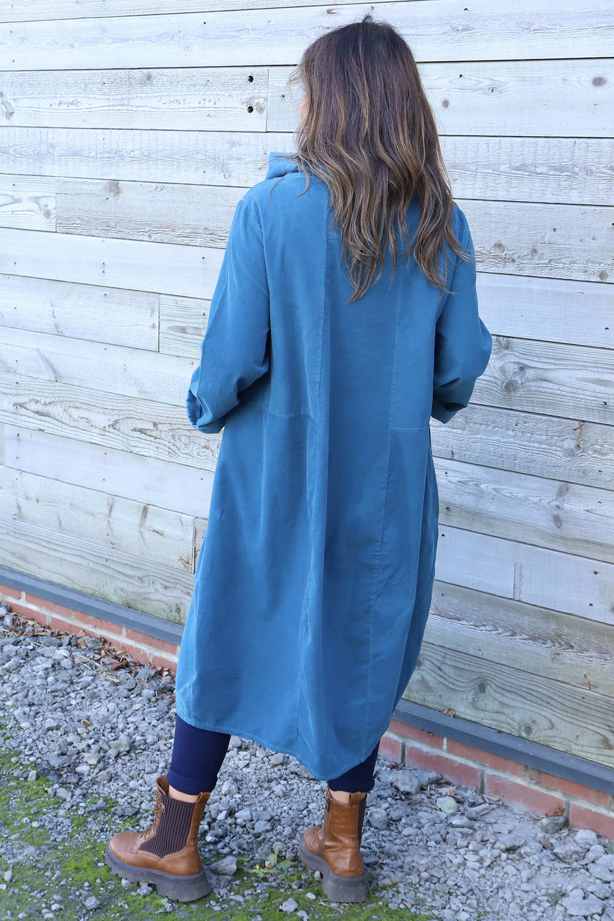 Christie Needlecord Dress Teal