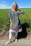 Langford Linen Tunic Dress Charcoal