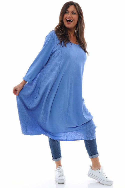 Denby Cotton Dress Powder Blue - Image 5