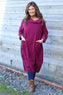 Christie Needlecord Dress Burgundy