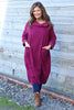 Christie Needlecord Dress Burgundy