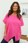 Samaya Linen Top Fuchsia