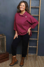 Bradley Linen Top Wine Wine - Bradley Linen Top Wine