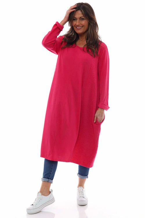 Denby Cotton Dress Hot Pink - Image 1