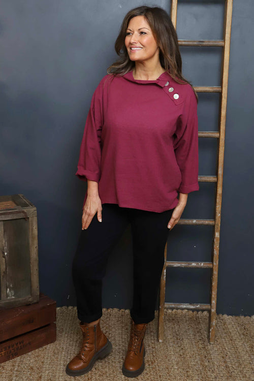 Bradley Linen Top Wine - Image 3