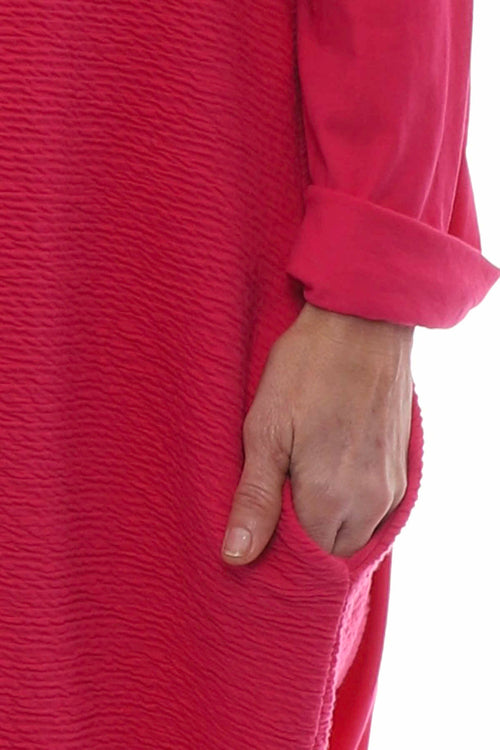 Denby Cotton Dress Hot Pink - Image 4