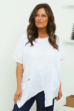 Samaya Linen Top White White - Samaya Linen Top White
