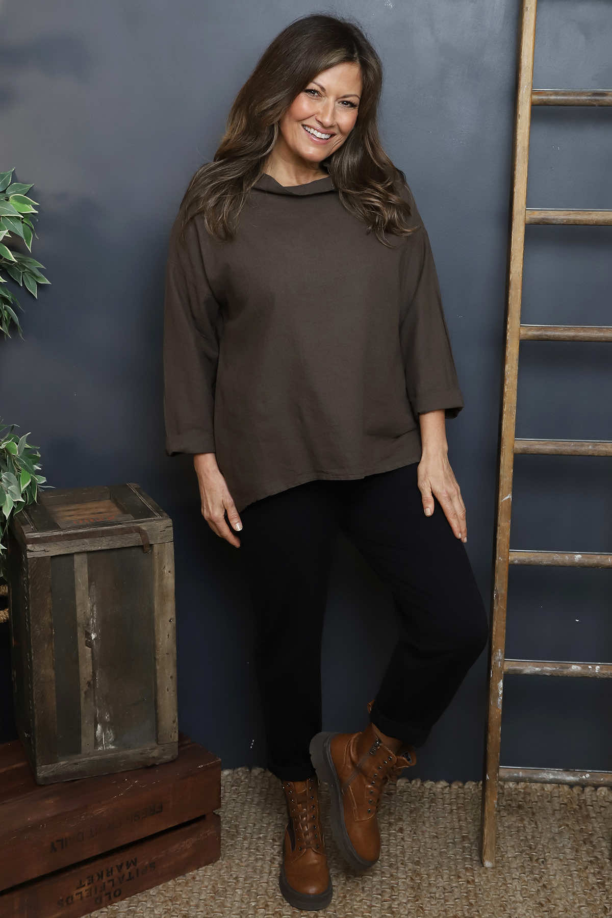 Bradley Linen Top Cocoa