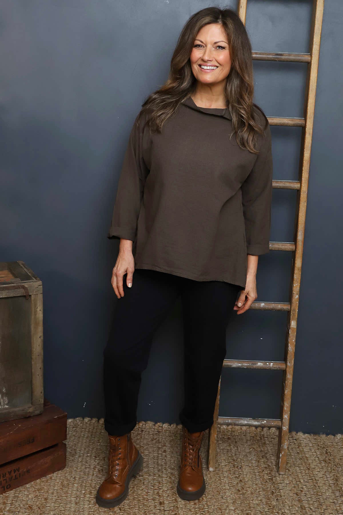 Bradley Linen Top Cocoa