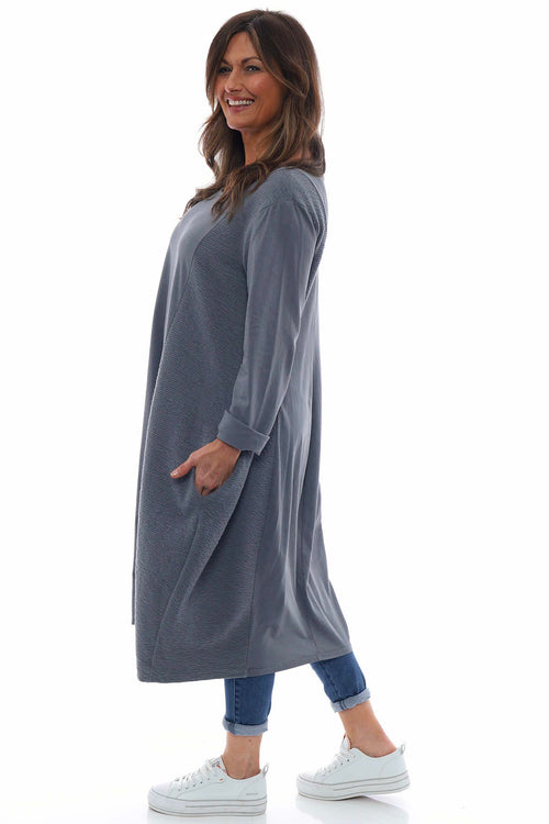 Denby Cotton Dress Mid Grey - Image 5
