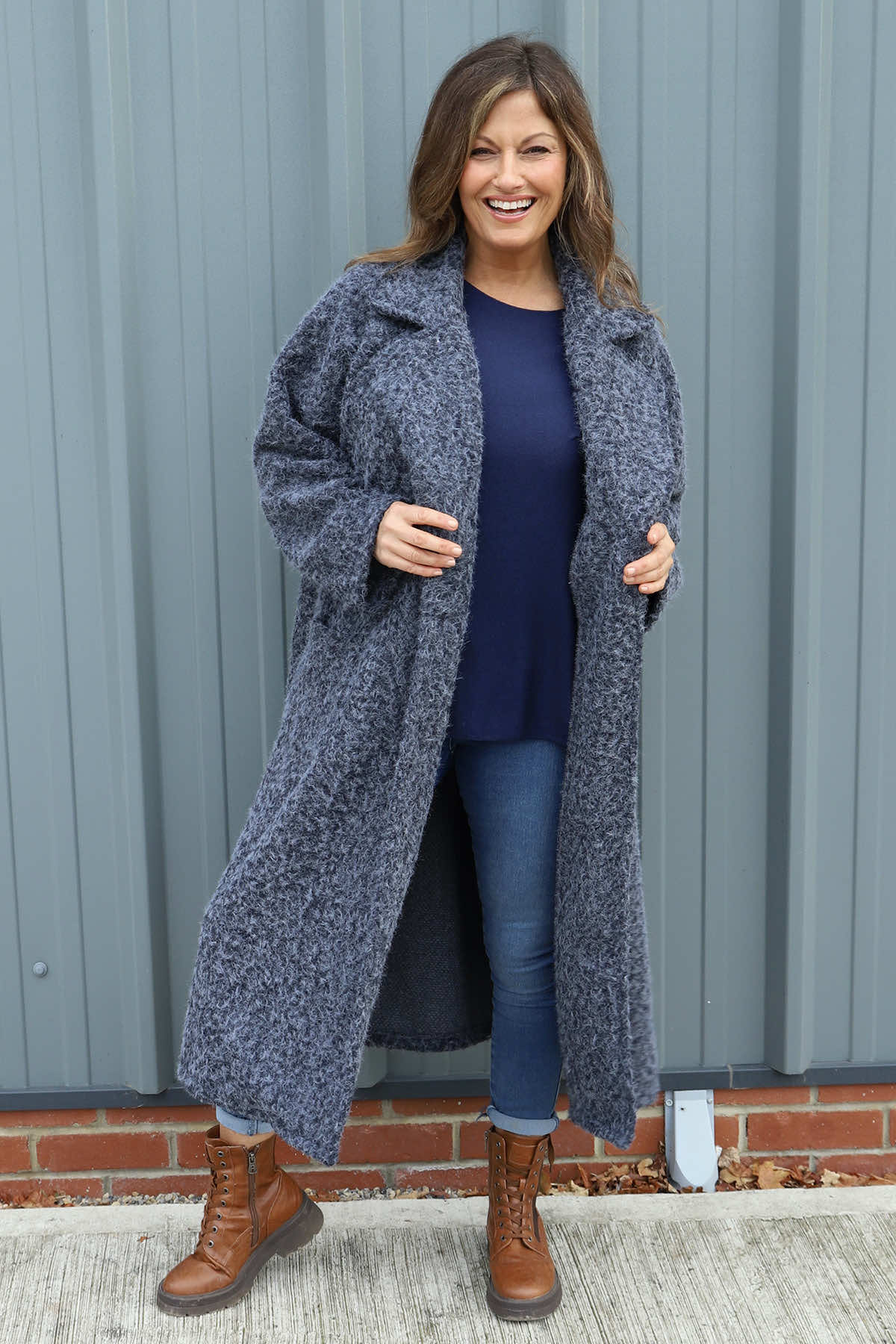 Stefania Coat Dark Blue