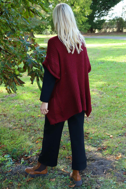 Quinn Knitted Cardigan Wine - Image 4