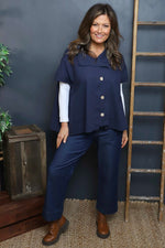 Sabella Linen Shirt Navy Navy - Sabella Linen Shirt Navy