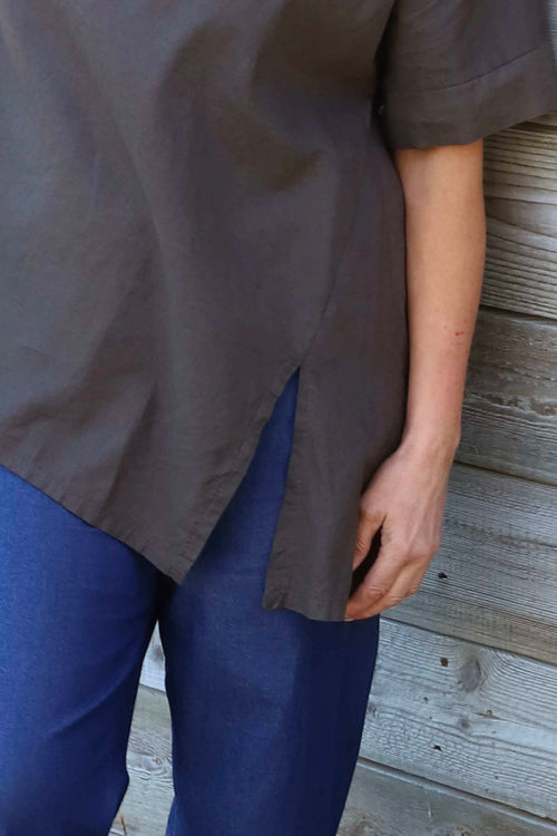 Baines Linen Top Cocoa - Image 3