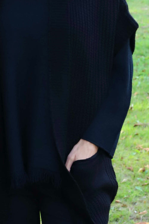 Quinn Knitted Cardigan Black - Image 3