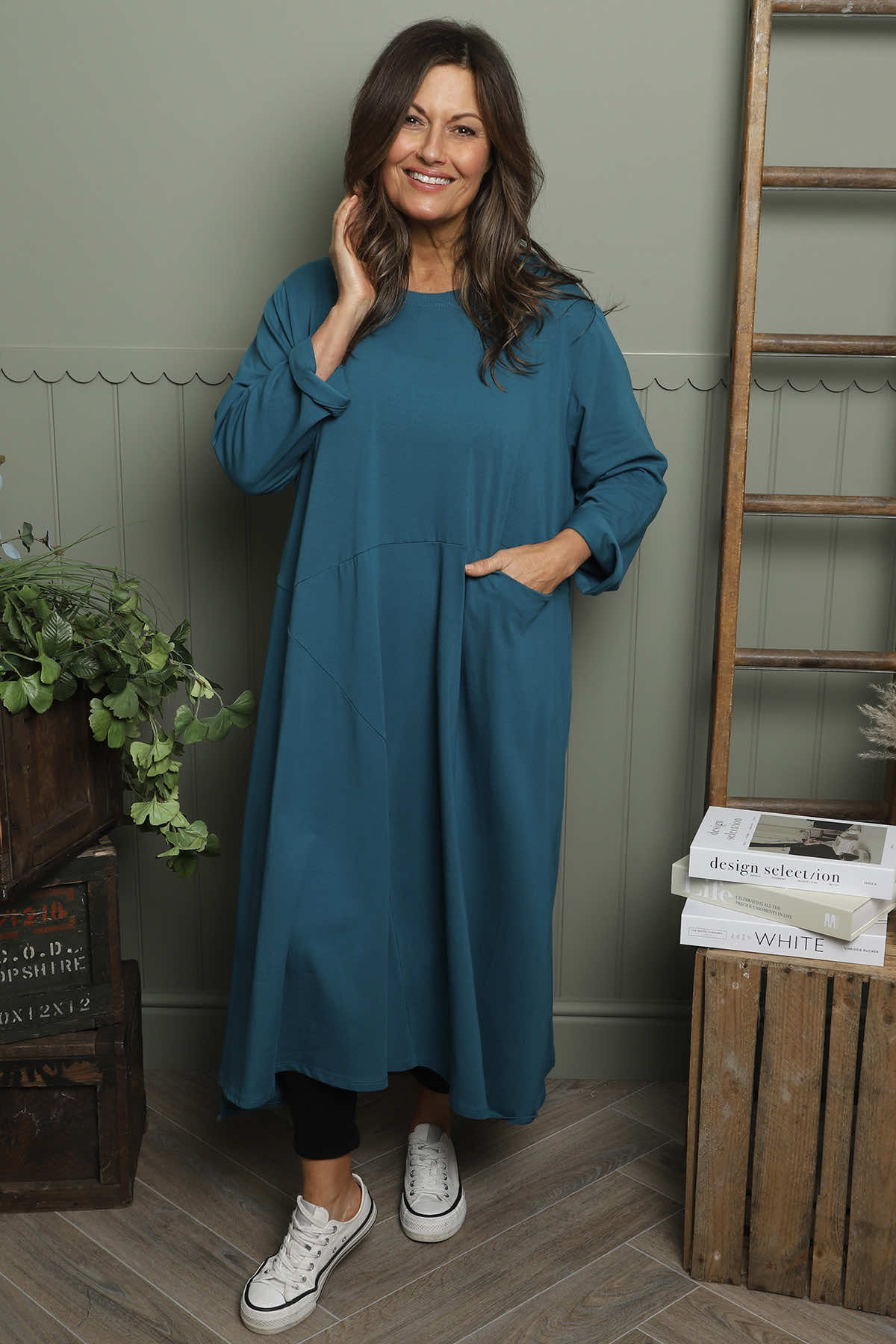 Penny Cotton Dress Teal