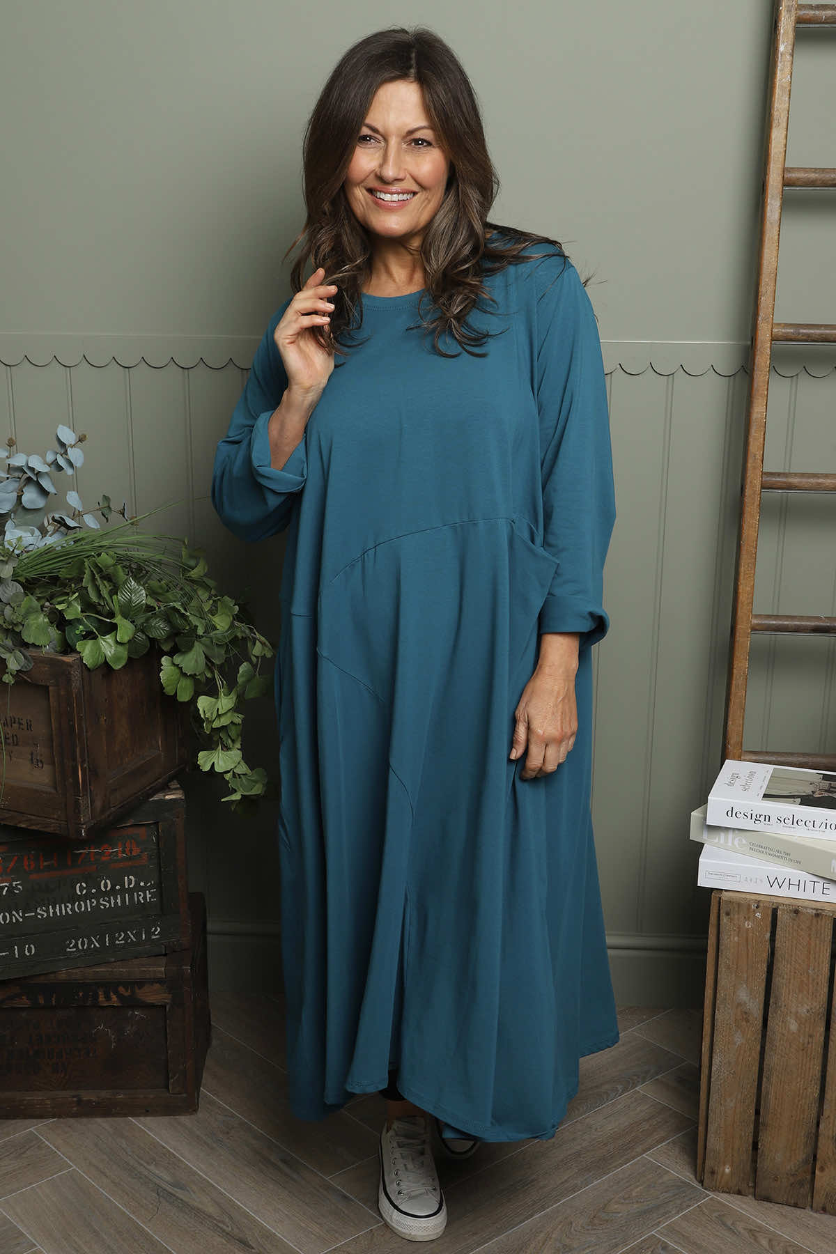 Penny Cotton Dress Teal