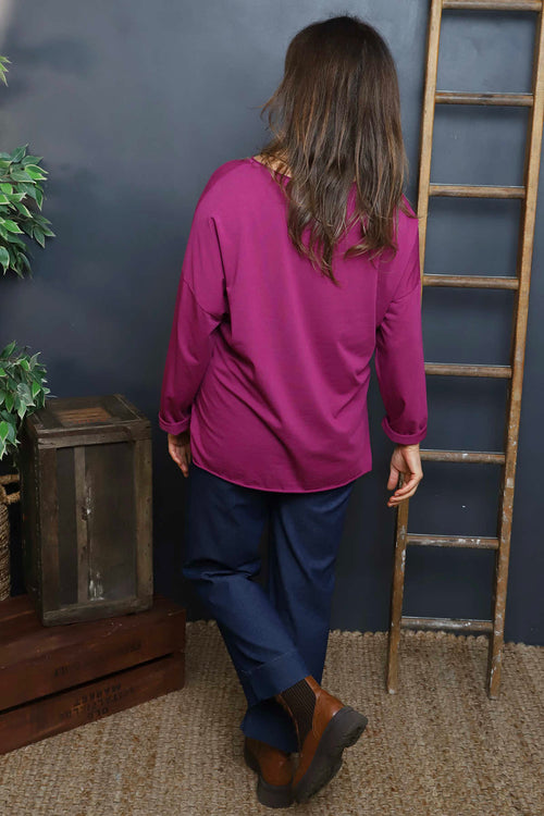 Erin Cotton Top Burgundy - Image 4