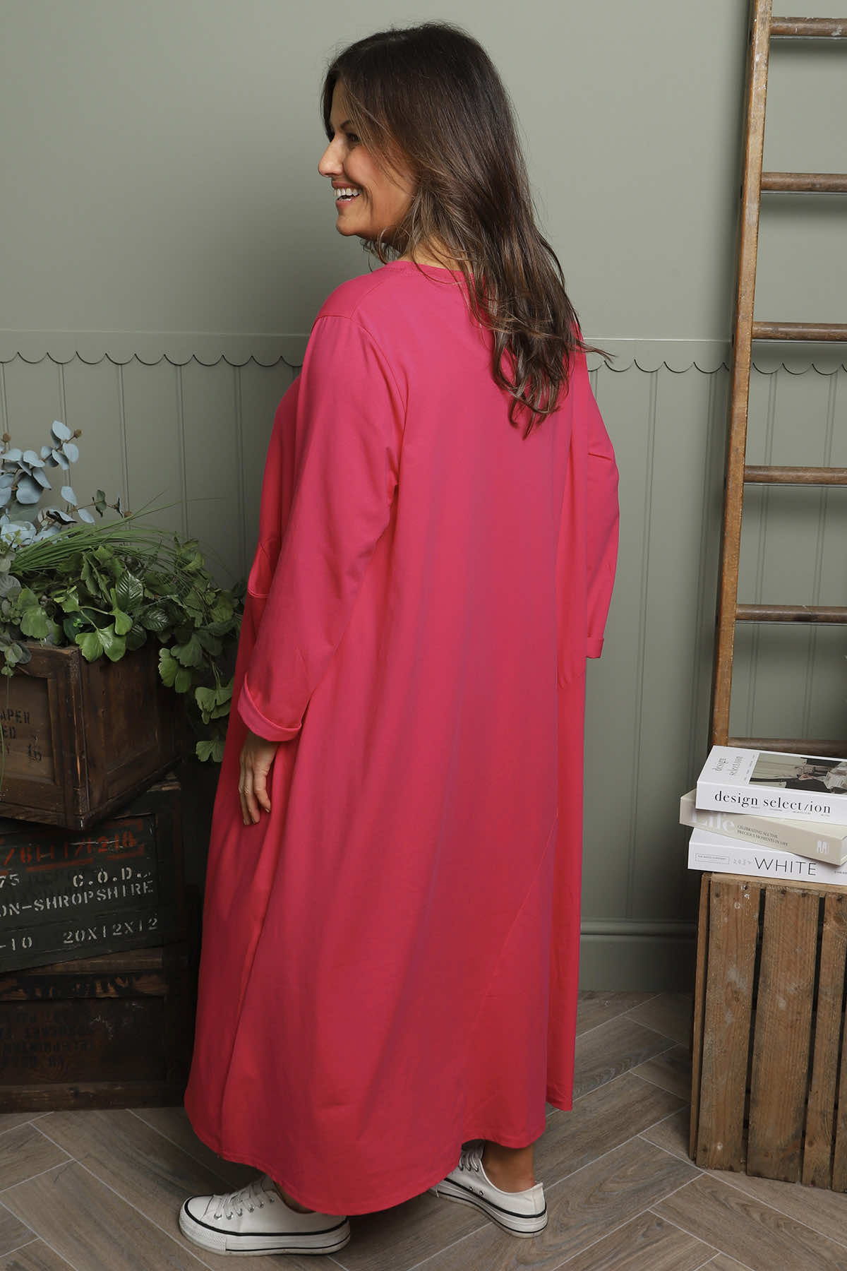 Penny Cotton Dress Fuchsia