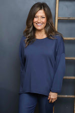 Erin Cotton Top Navy Navy - Erin Cotton Top Navy