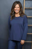 Erin Cotton Top Navy
