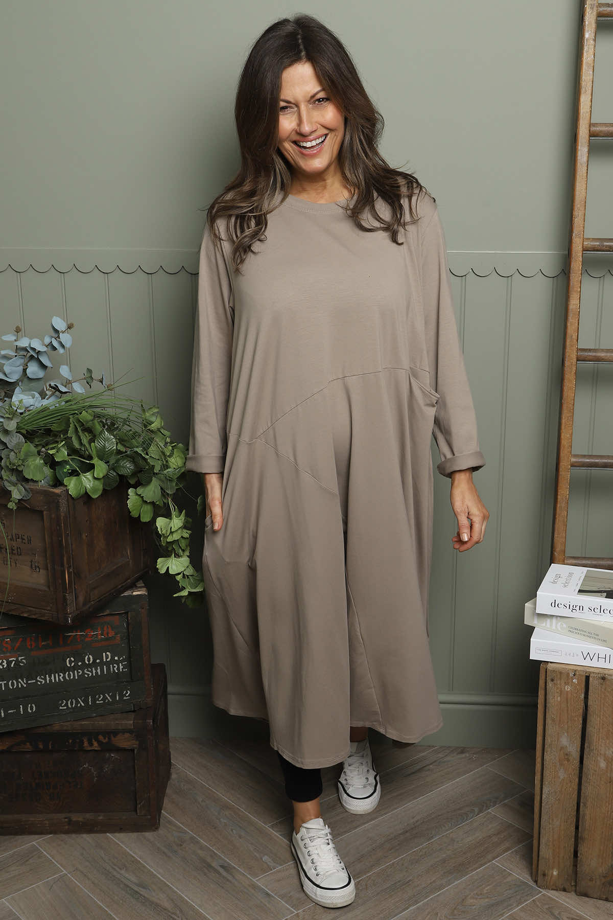 Penny Cotton Dress Mocha