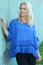 Allena Frill Top Royal Blue