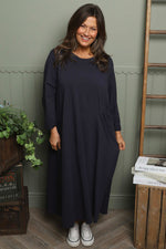 Penny Cotton Dress Navy Navy - Penny Cotton Dress Navy