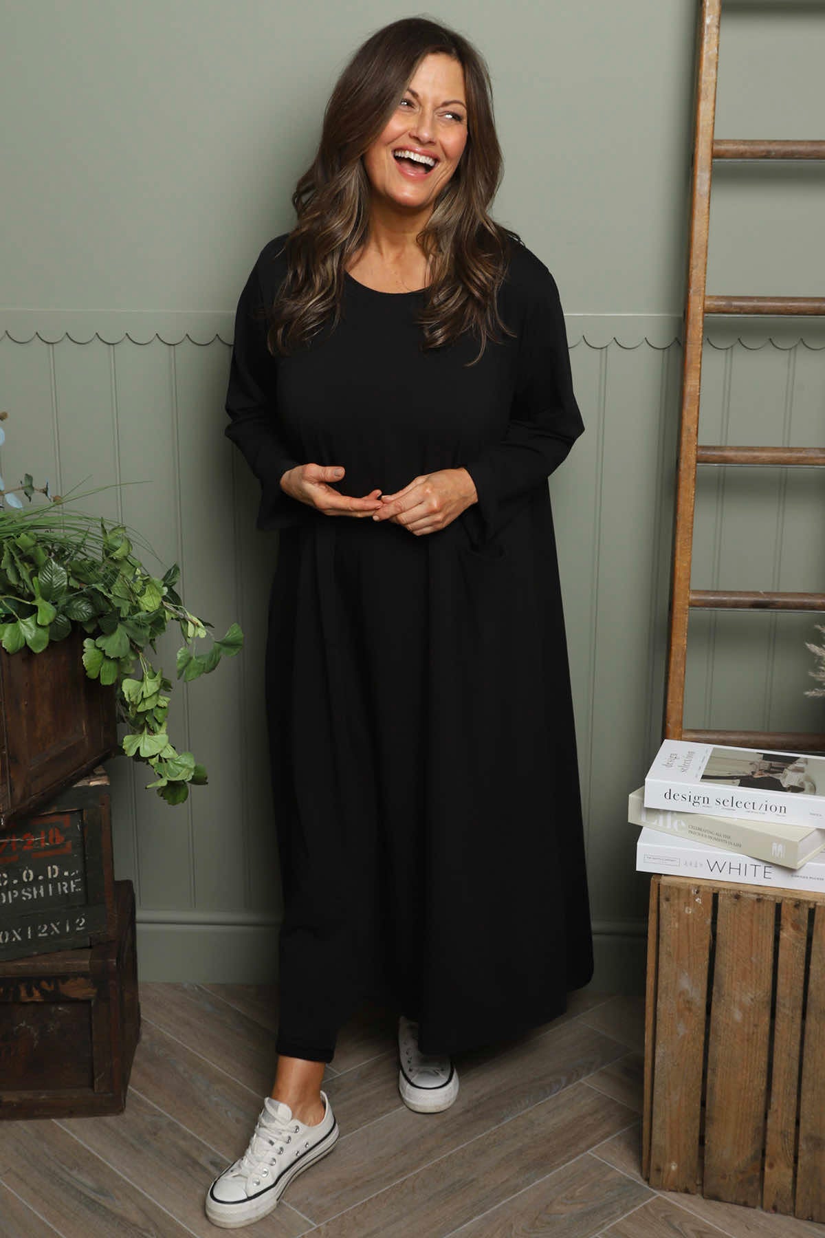 Penny Cotton Dress Black