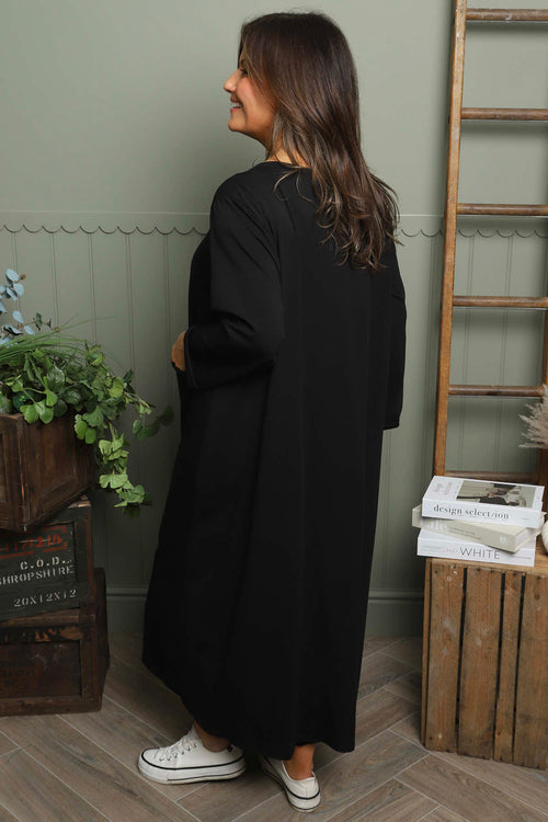 Penny Cotton Dress Black - Image 4