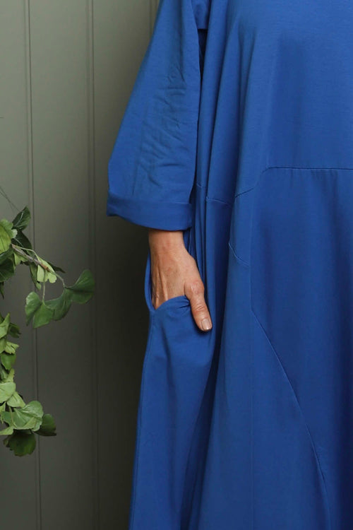 Penny Cotton Dress Cobalt - Image 3
