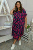 Romia Blossom Print Dress Navy