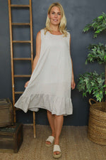 Imani Sleeveless Gingham Dress Mocha Mocha - Imani Sleeveless Gingham Dress Mocha