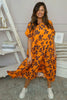 Romia Blossom Print Dress Orange