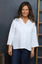 Grace Linen Top White White - Grace Linen Top White