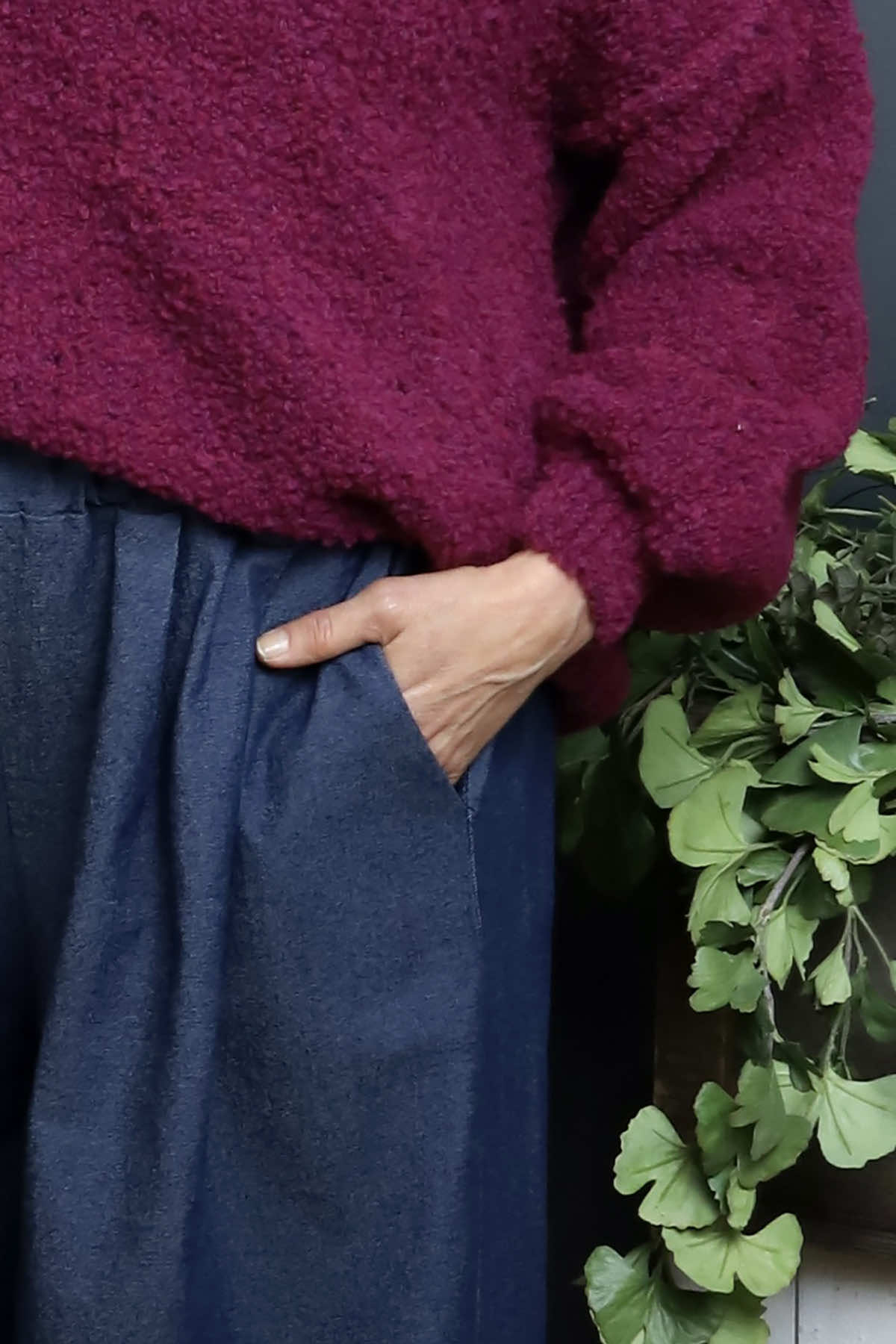 Odette Wide Leg Denim Trousers Dark Denim