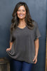 Burford V-Neck Top Cocoa